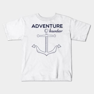 Adventure Hunter Anchor Sketch Kids T-Shirt